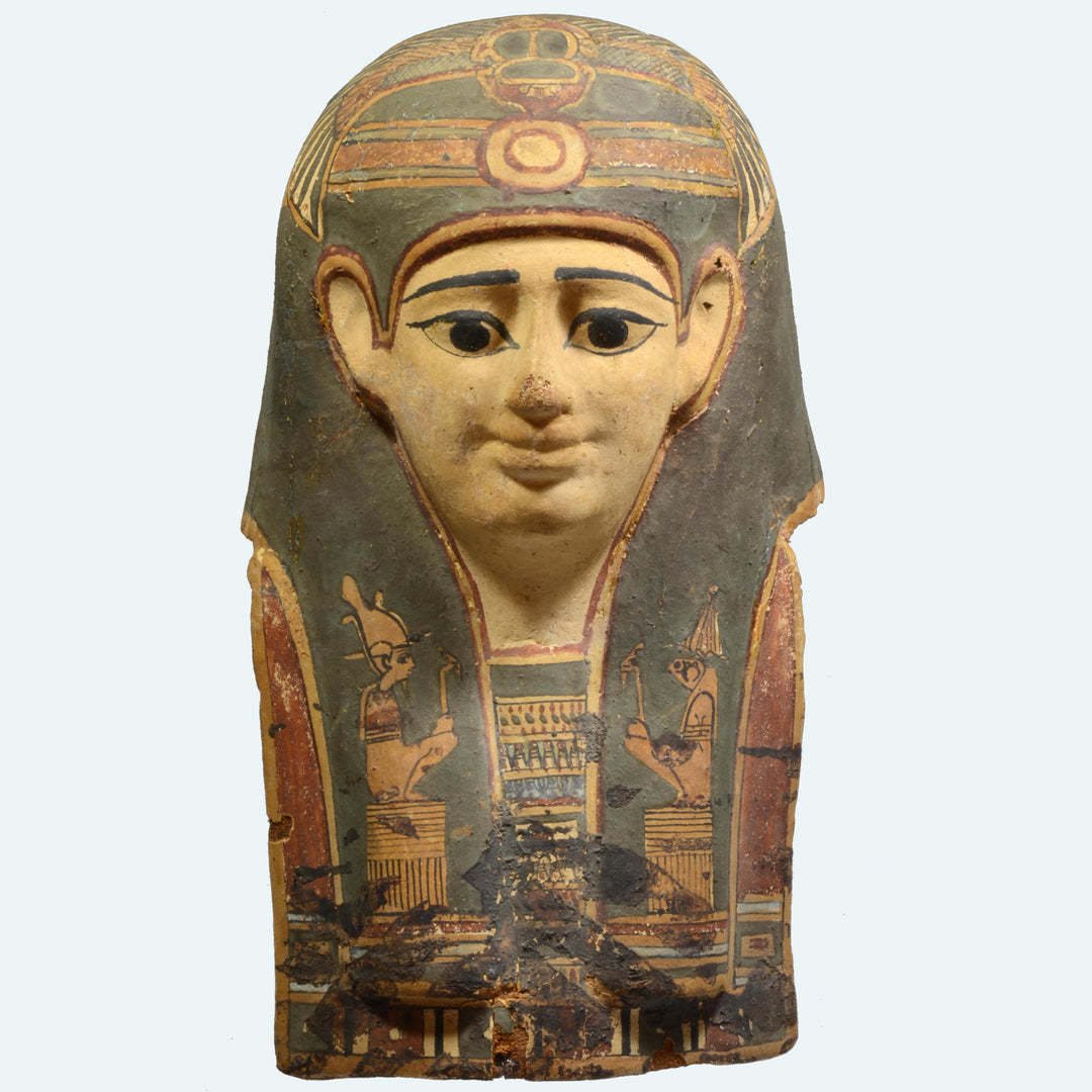 Egyptian Painted Cartonnage Mummy Mask - Art for Eternity