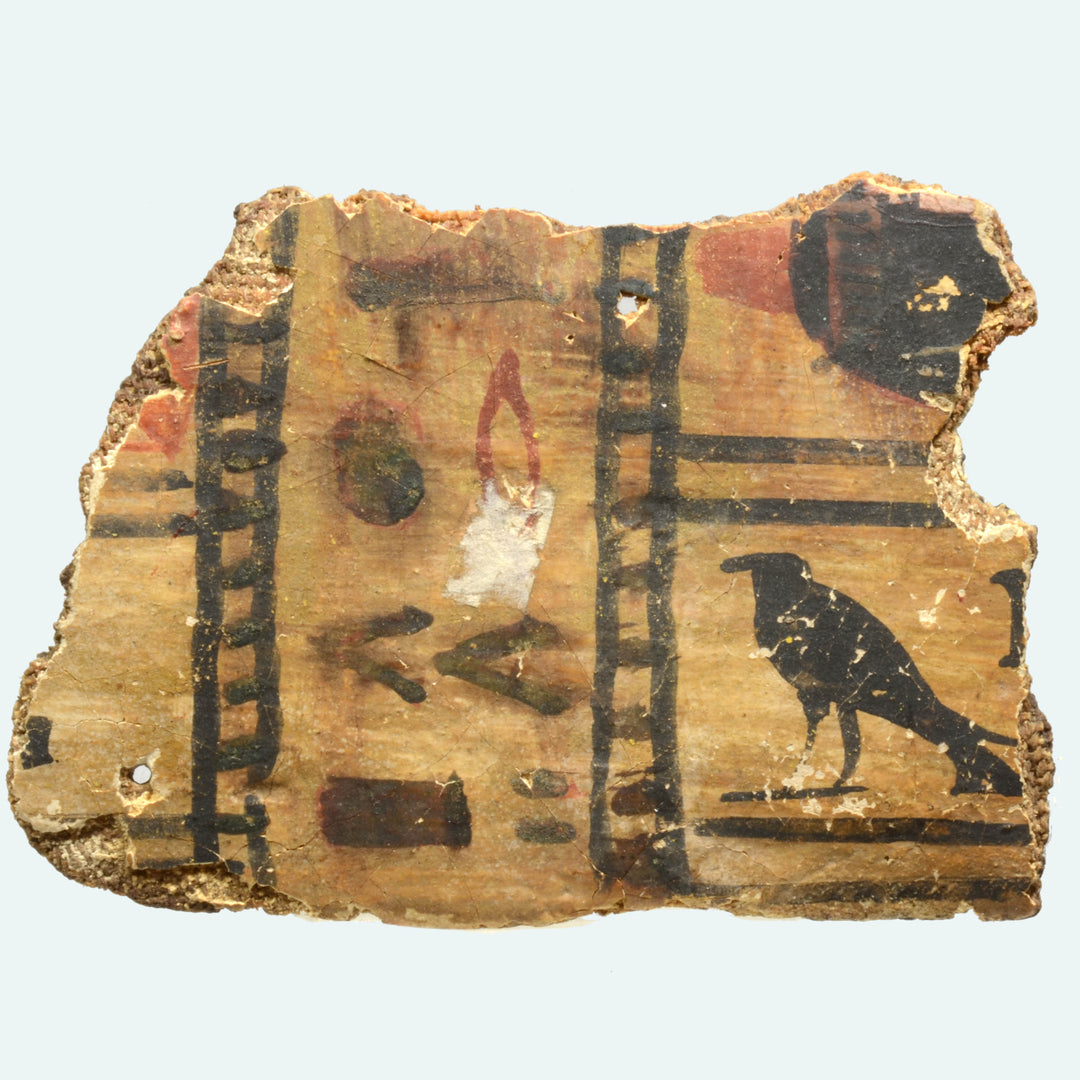 Egyptian Polychrome Painted Cartonnage Fragment - Art for Eternity