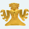 Veraguas Gold Human-Headed Bat Deity Pendant
