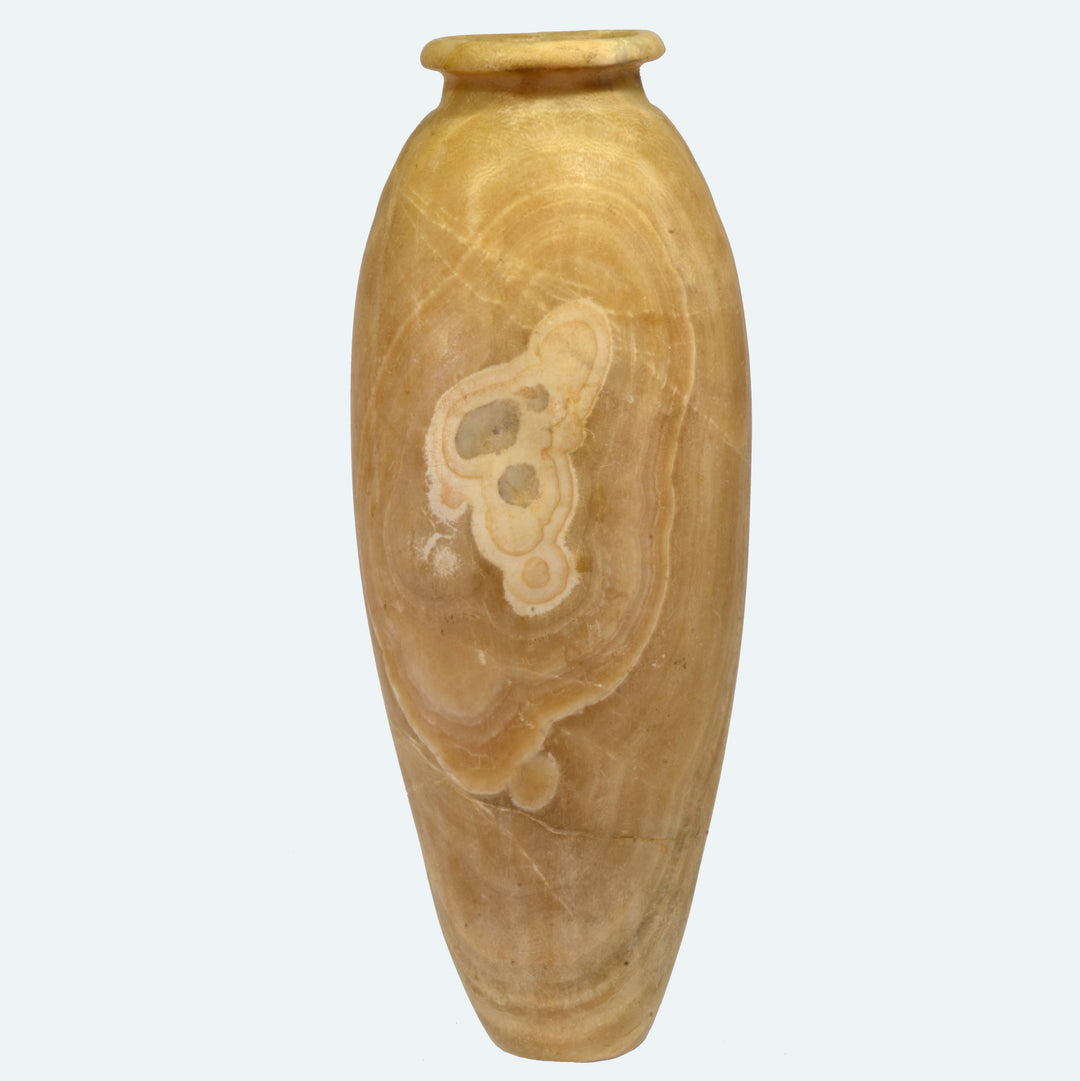 Imposing Egyptian Alabaster Offerings Vessel