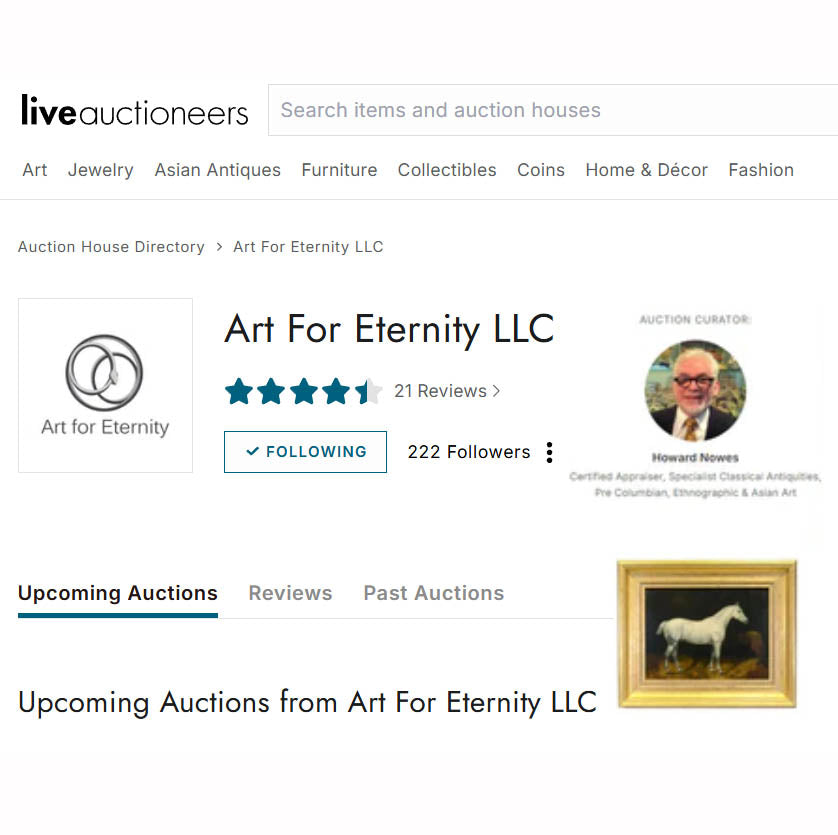 PREVIEW OUR SEPT 15th ON-LINE AUCTION NOW - Art for Eternity