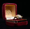 Egyptian 14K Gold Swivel Stone Scarab Ring