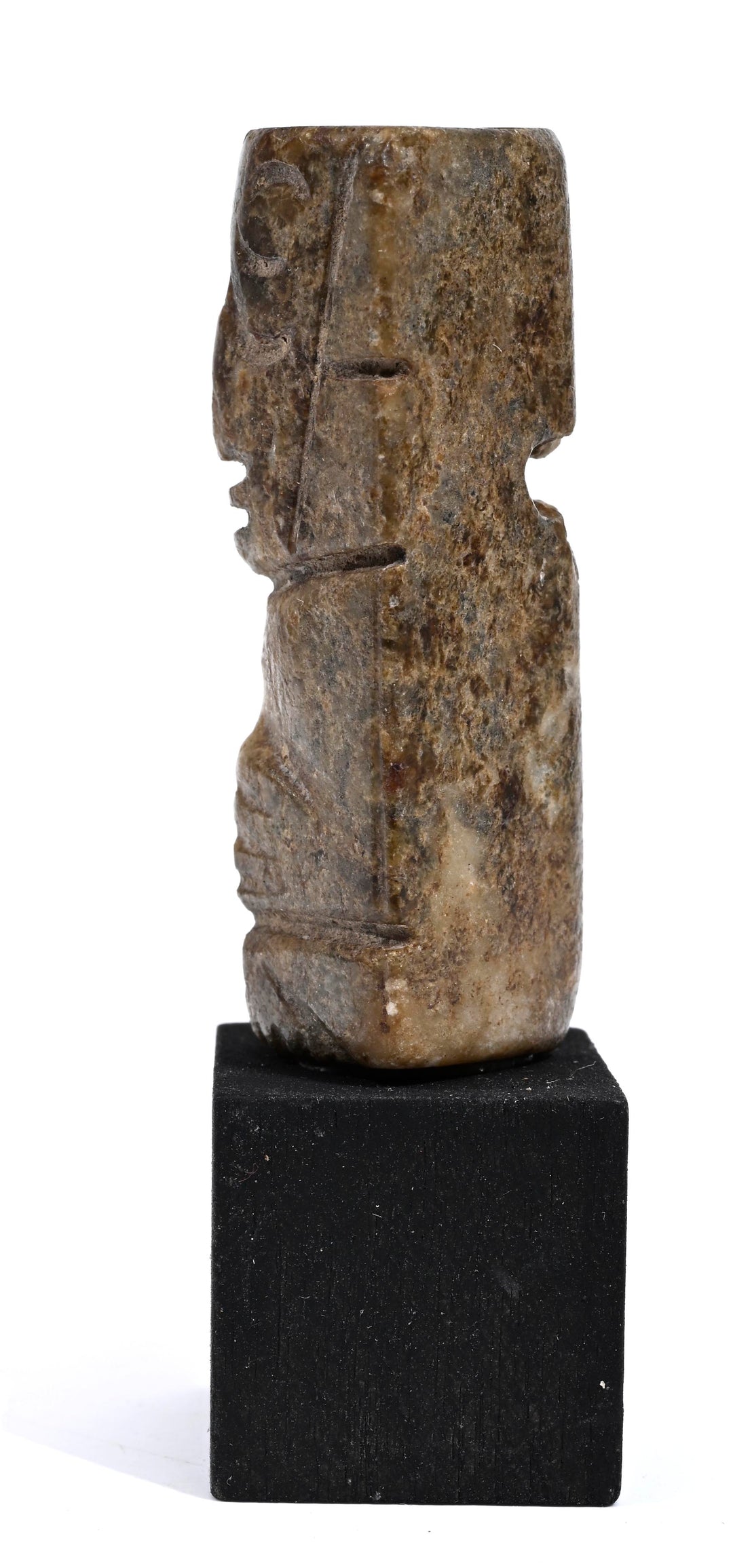 Pre-Columbian Mixtec Carved Greenstone Amuletic Pinata Figure