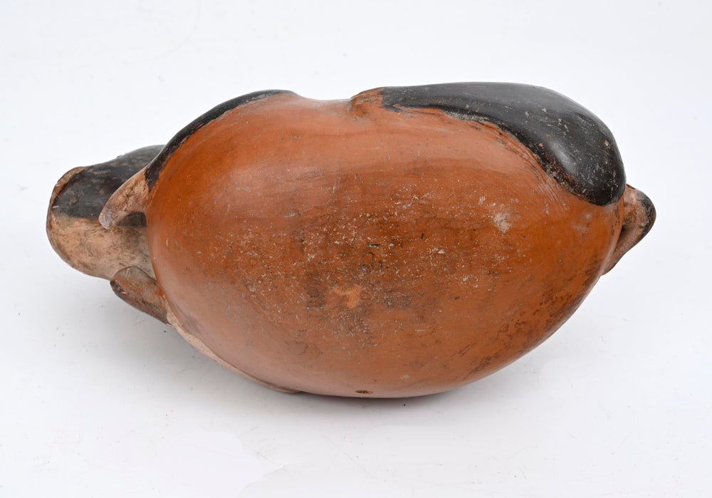 Chimú-Inca Polychrome Stirrup-Spout Vessel in the Form of a Recumbent Dog