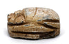 Egyptian Glazed Steatite Scarab with Geometric Motif
