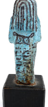 Egyptian Turquoise Blue Faience Ushabti of Iwesenhesetmut; Lady of the House and Chantress of Amun-Re