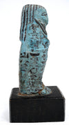 Egyptian Turquoise Blue Faience Ushabti of Iwesenhesetmut; Lady of the House and Chantress of Amun-Re