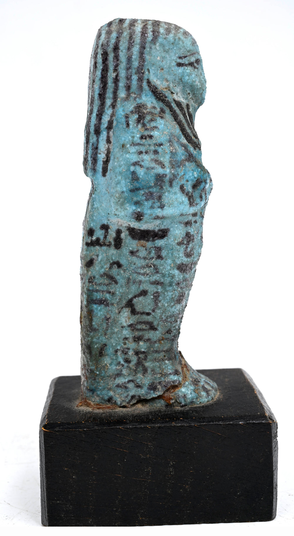 Egyptian Turquoise Blue Faience Ushabti of Iwesenhesetmut; Lady of the House and Chantress of Amun-Re