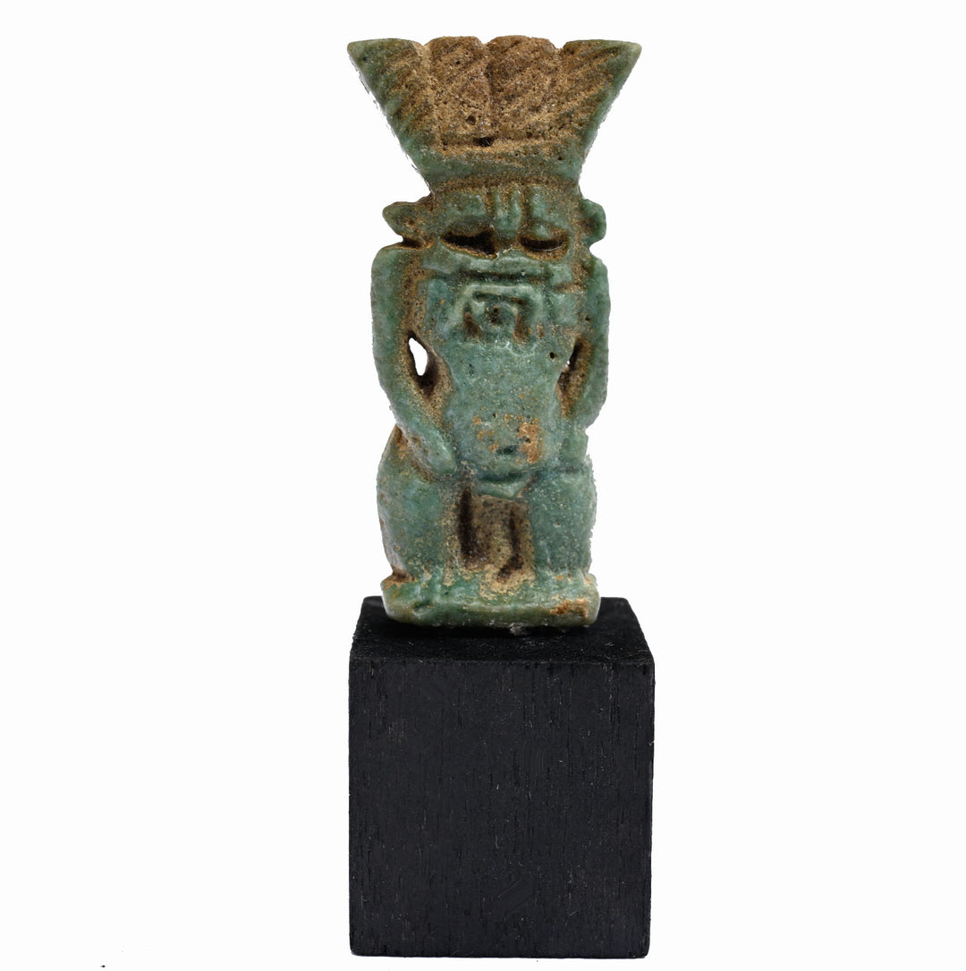 Egyptian Faience Amulet of Bes