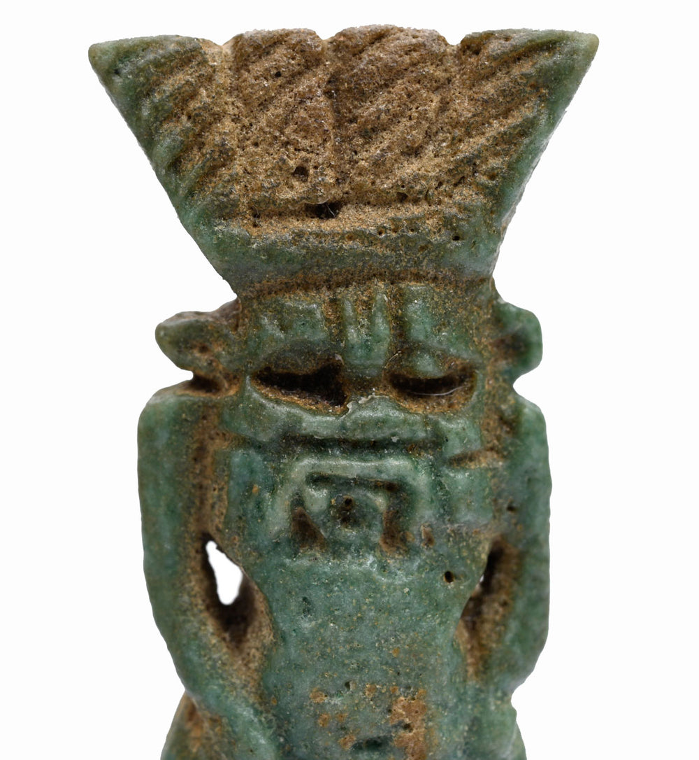 Egyptian Faience Amulet of Bes