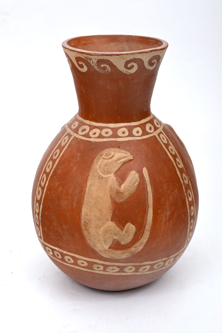 Moche Modeled Lizard Jar with Panels