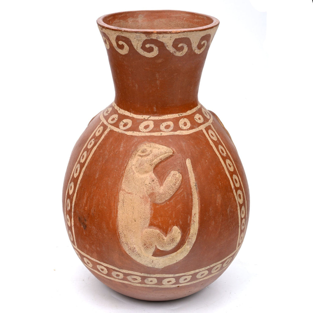 Moche Modeled Lizard Jar with Panels