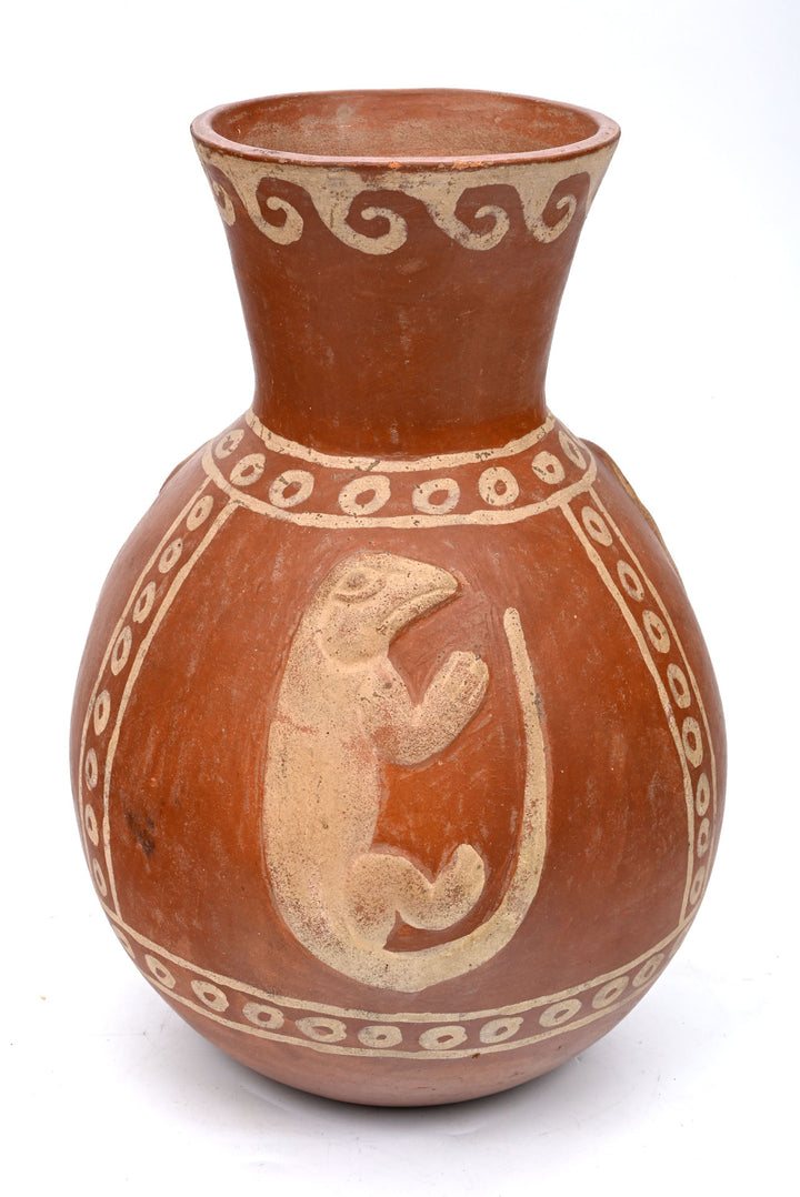 Moche Modeled Lizard Jar with Panels