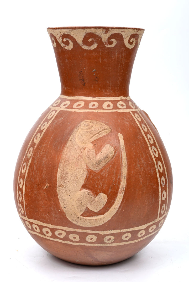 Moche Modeled Lizard Jar with Panels