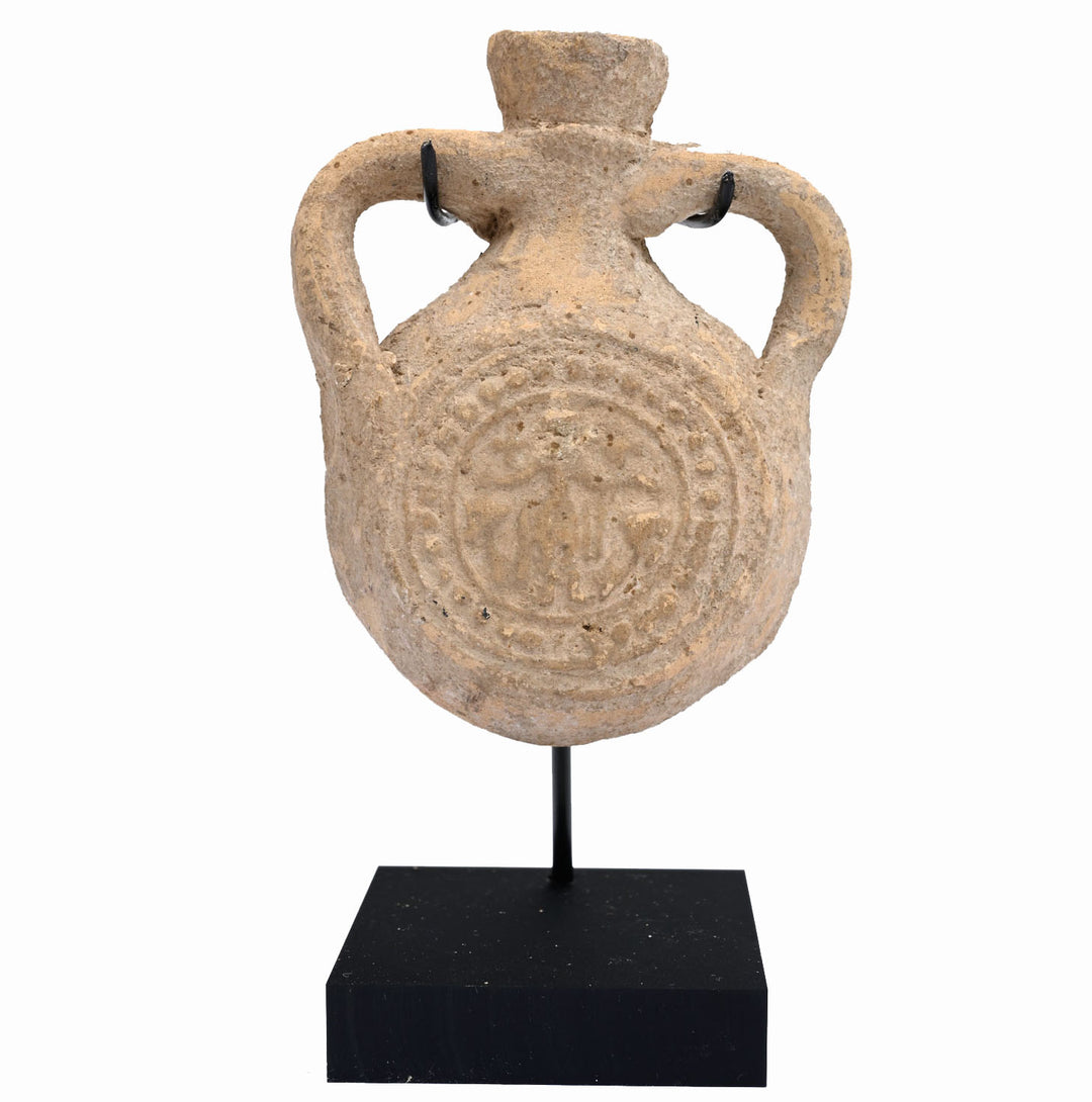Early Byzantine terracotta Pilgrim Flask (ampulla) 