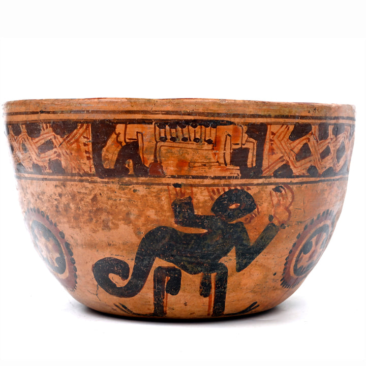 Maya Polychrome Pottery Bowl  