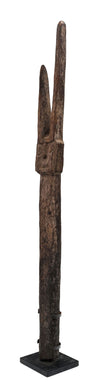 Chancay Carved Wood Ceremonial Post Finial