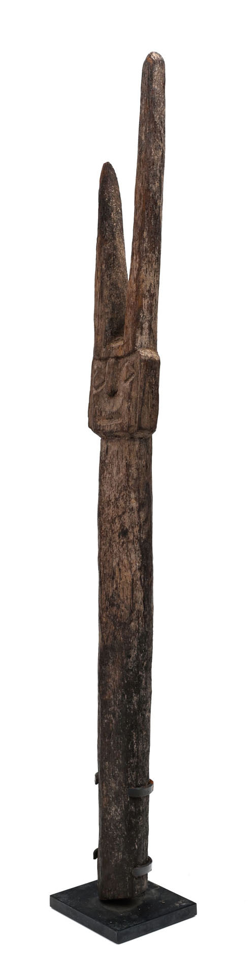 Chancay Carved Wood Ceremonial Post Finial