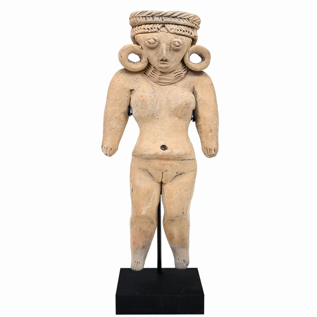 Michoacan Pottery Standing Female Figure 