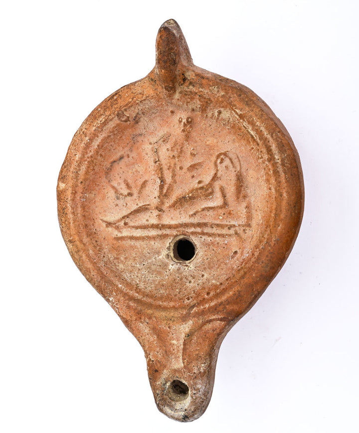 Roman Terracotta Erotic Oil Lamp 