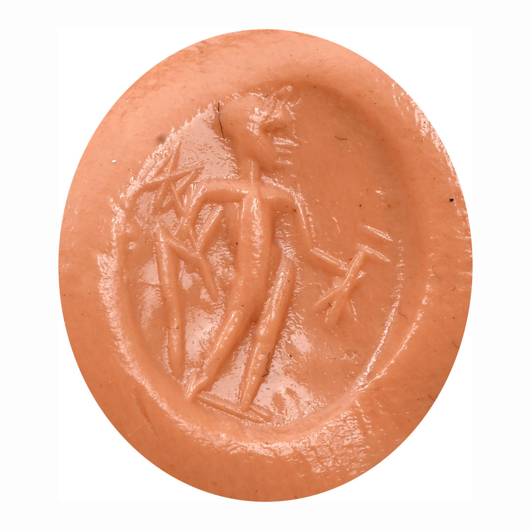 Roman Bronze Ring with Carnelian Intaglio
