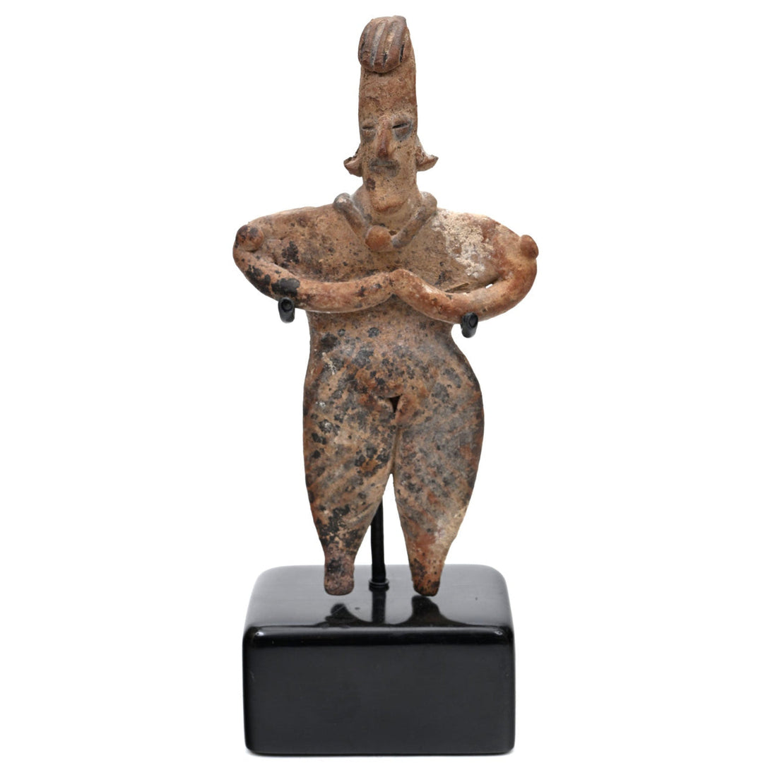 Pre-Columbian Colima Standing Female Figure with Body Adornment