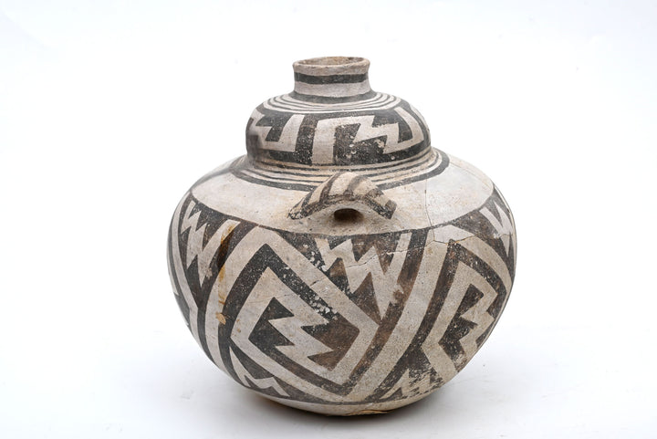 Anasazi  Black-on-White Pottery Jar