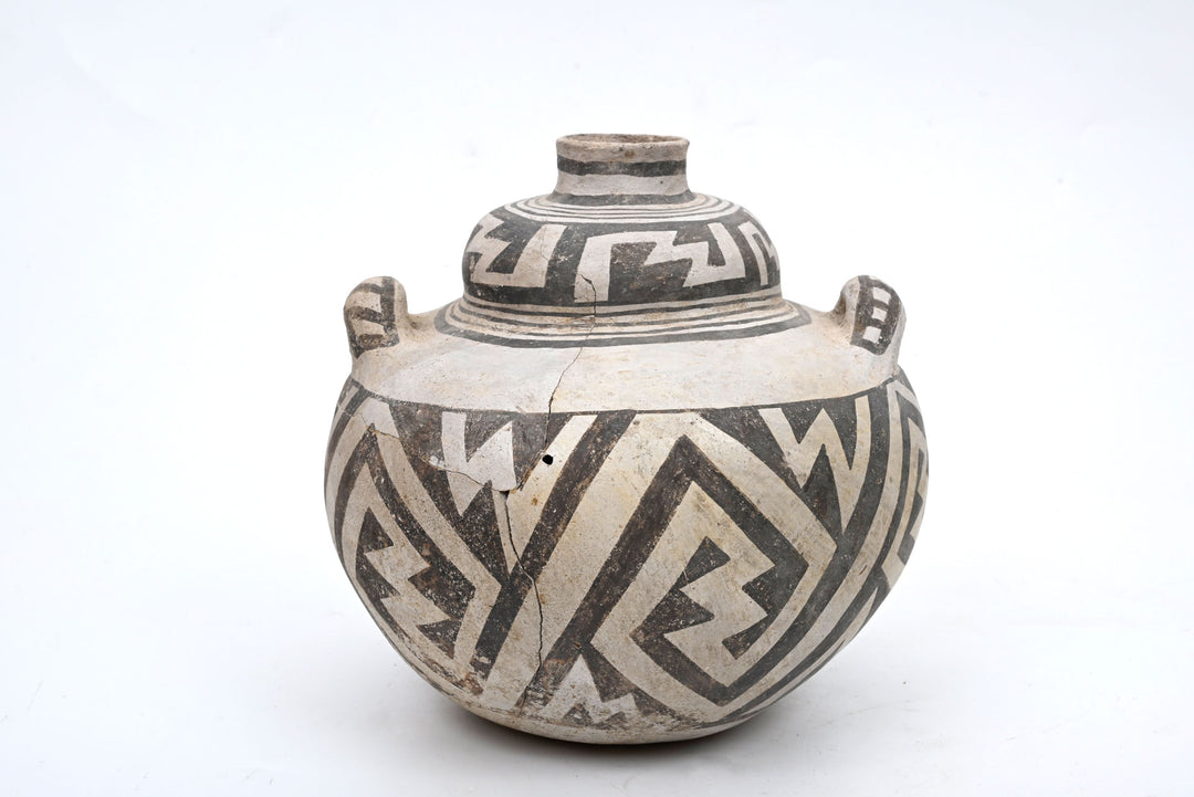 Anasazi  Black-on-White Pottery Jar