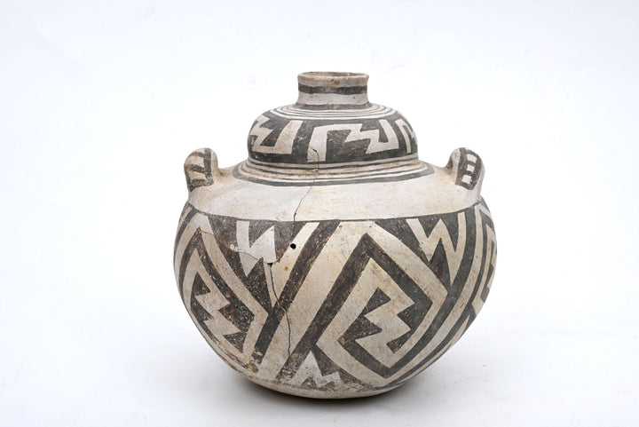 Anasazi  Black-on-White Pottery Jar