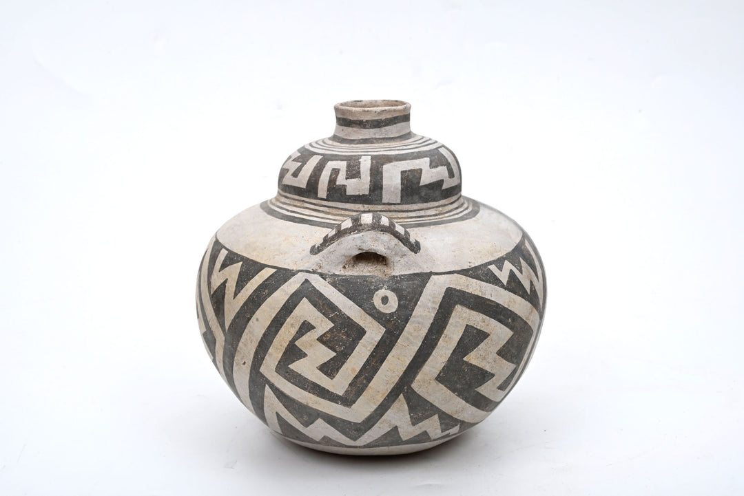 Anasazi  Black-on-White Pottery Jar