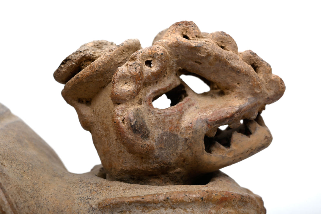 Costa Rica  Painted and Incised Jaguar Effigy Urn 