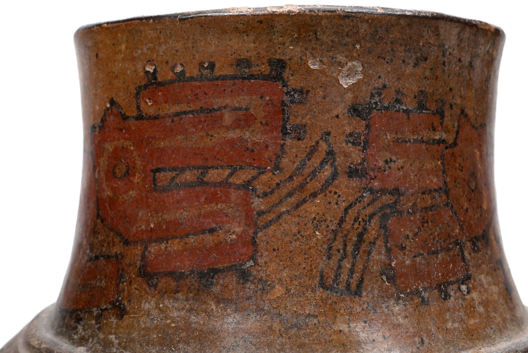 Costa Rica  Painted and Incised Jaguar Effigy Urn 