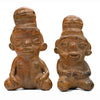 Pair of Cost Rician Pottery Seated Figures