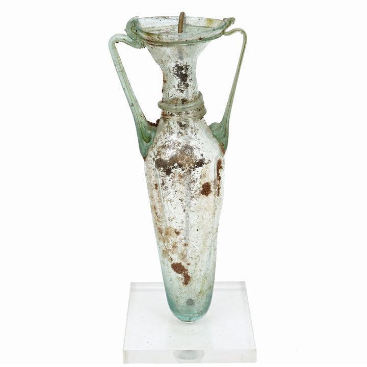 Roman green Glass Amphoriskos