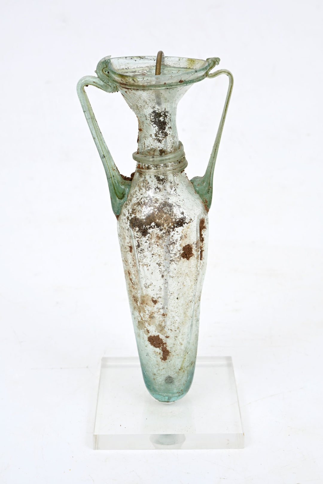 Roman green Glass Amphoriskos