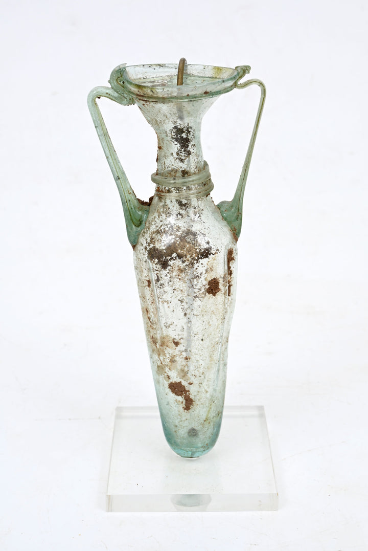 Roman green Glass Amphoriskos