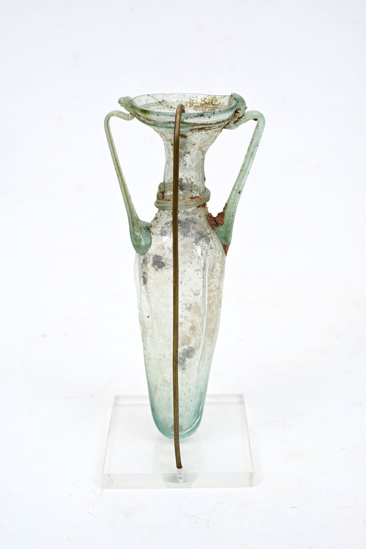 Roman green Glass Amphoriskos