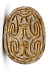 Egyptian Tan Steatite Apotropaic Scarab 