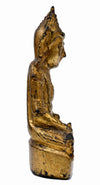 Burmese Shan Gilt Lacquered Wood Crowned Buddha