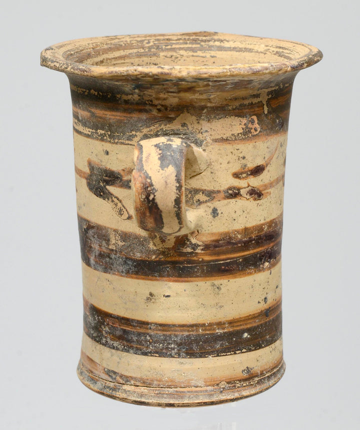 Daunian Bichrome Pottery Kyathos / Tankard