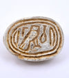 Ancient Egyptian Glazed Steatite Scarab with Lotus Elytra