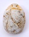 Ancient Egyptian Glazed Steatite Scarab with Lotus Elytra
