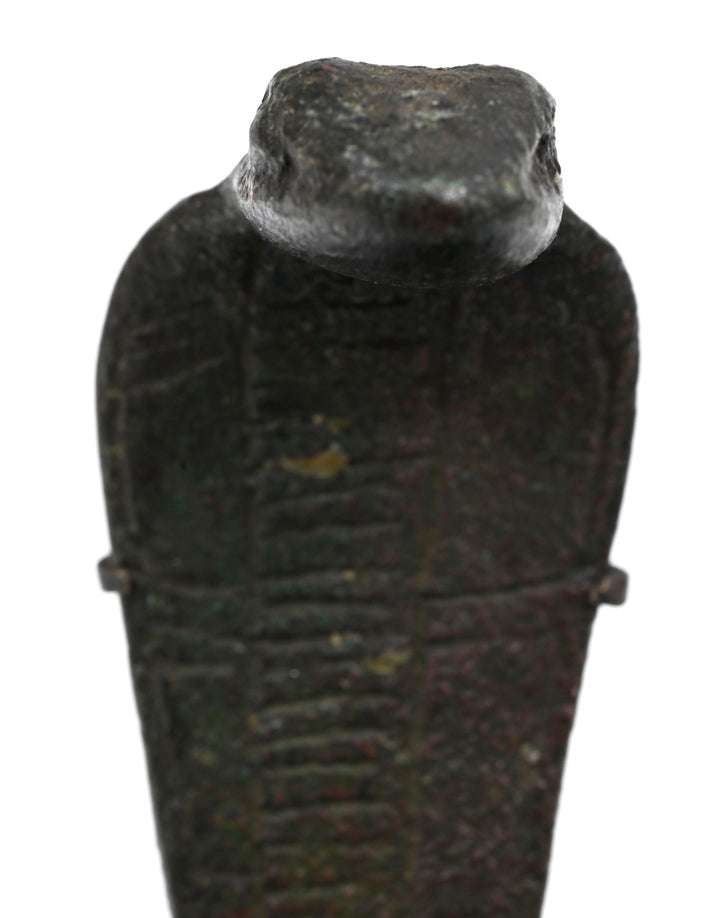 Egyptian Bronze Cobra Uraeus Crown Finial