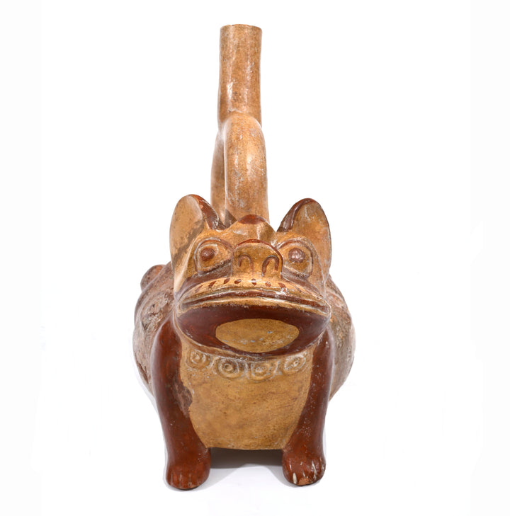 Moche Composite Frog-Crab Effigy Stirrup-Spout Vessel