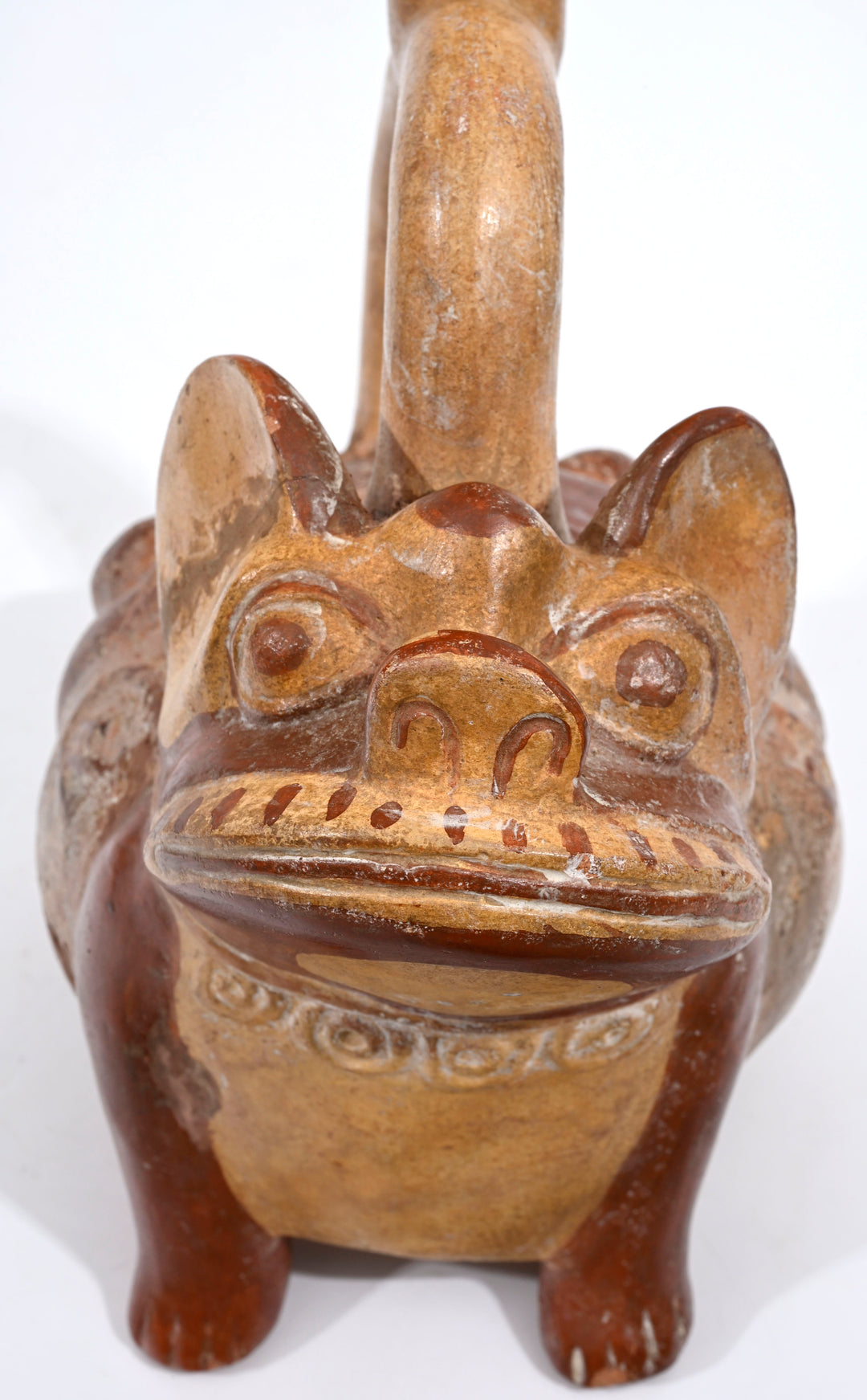 Moche Composite Frog-Crab Effigy Stirrup-Spout Vessel