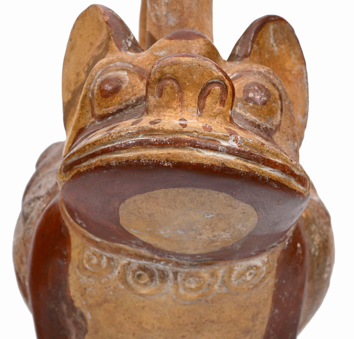 Moche Composite Frog-Crab Effigy Stirrup-Spout Vessel