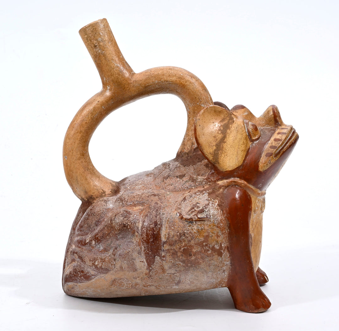Moche Composite Frog-Crab Effigy Stirrup-Spout Vessel