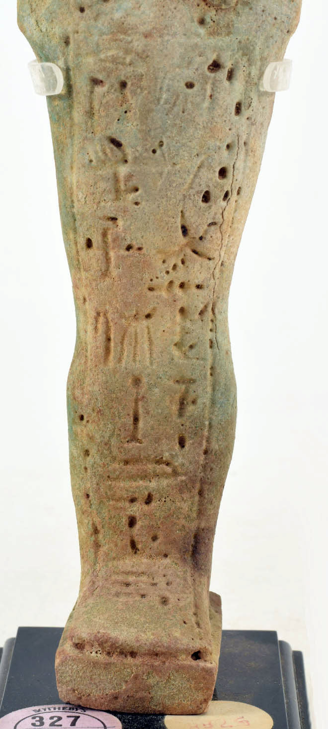 Egyptian Faience Ushabti of the Overseer of the Army Pakhas