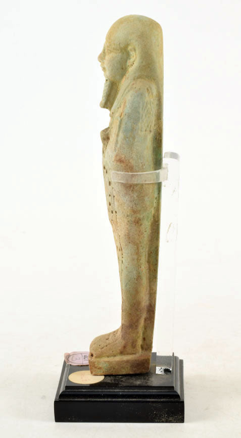 Egyptian Faience Ushabti of the Overseer of the Army Pakhas