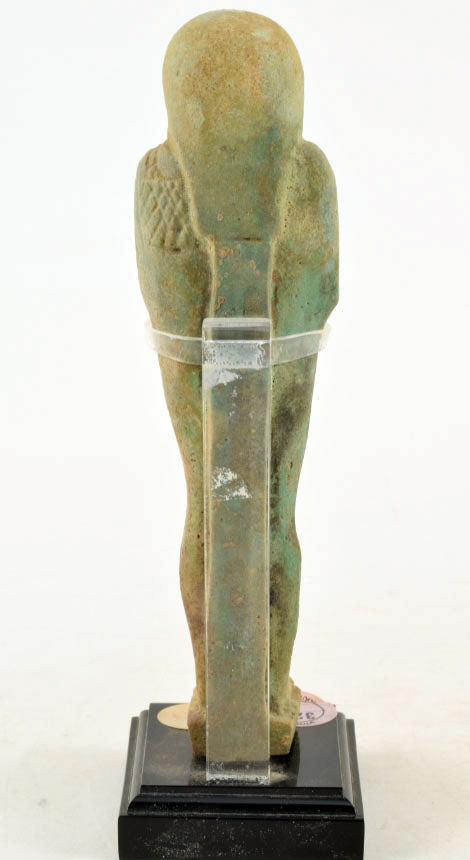 Egyptian Faience Ushabti of the Overseer of the Army Pakhas